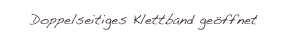 Doppelseitiges Klettband geöffnet